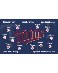 Twins Major League 13oz Vinyl Team Banner E-Z Order