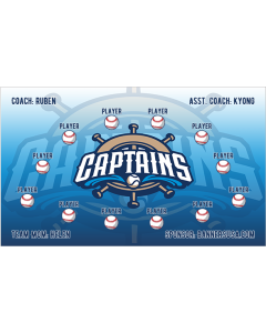 Captains Minor League Vinyl Team Banner E-Z Order