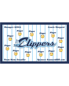 Clippers Minor League Vinyl Team Banner E-Z Order
