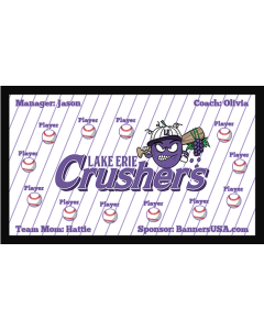 Crushers Minor League Vinyl Team Banner E-Z Order
