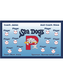 Sea Dogs Minor League 13oz Vinyl Team Banner E-Z Order