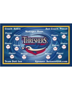 Threshers Minor League 13oz Vinyl Team Banner E-Z Order