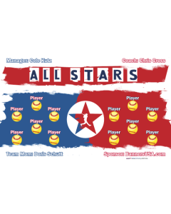 All Stars Vinyl Team Banner E-Z Order