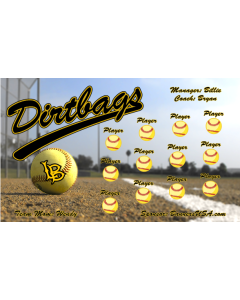 CSULB Dirtbags College 13oz Vinyl Team Banner E-Z Order