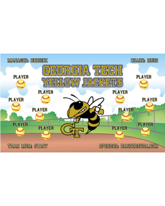 GA Tech Yellow Jacket College 13oz Vinyl Team Banner E-Z Order