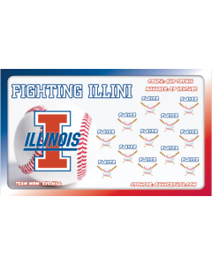 Illinois Fighting Illini College Vinyl Team Banner E-Z Order