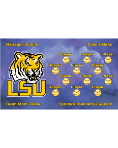 LSU Tigers College 13oz Vinyl Team Banner E-Z Order