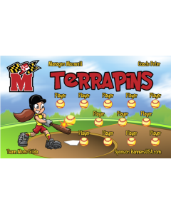 Maryland Terrapins College 13oz Vinyl Team Banner E-Z Order