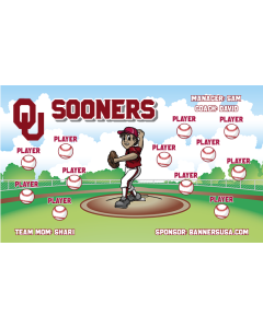Oklahoma Sooners College 13oz Vinyl Team Banner E-Z Order