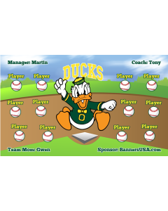 Oregon Ducks College 13oz Vinyl Team Banner E-Z Order