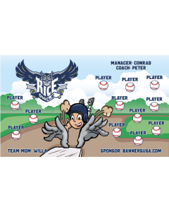 Rice Owls College 13oz Vinyl Team Banner E-Z Order
