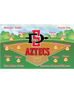 San Diego State Aztecs College 13oz Vinyl Team Banner E-Z Order