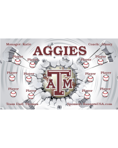 Texas A&M Aggies College 13oz Vinyl Team Banner E-Z Order