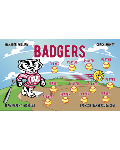 Wisconsin Badgers College 13oz Vinyl Team Banner E-Z Order