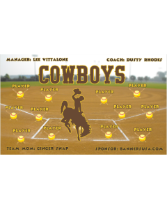 Wyoming Cowboys College 13oz Vinyl Team Banner E-Z Order