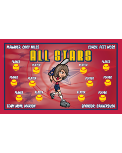 All Stars Vinyl Team Banner Live Designer