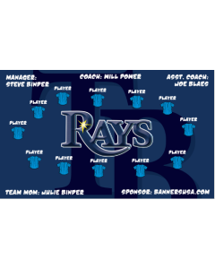 Rays Major League 13oz Vinyl Team Banner DIY Live Designer