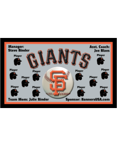Giants Major League 13oz Vinyl Team Banner DIY Live Designer