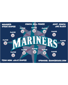 Mariners Major League 13oz Vinyl Team Banner DIY Live Designer