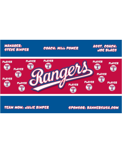Rangers Major League 13oz Vinyl Team Banner DIY Live Designer
