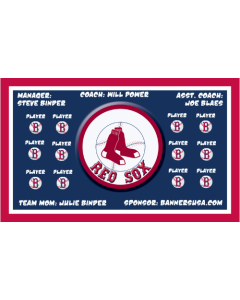 Red Sox Major League 13oz Vinyl Team Banner DIY Live Designer