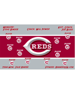 Reds Major League 13oz Vinyl Team Banner DIY Live Designer