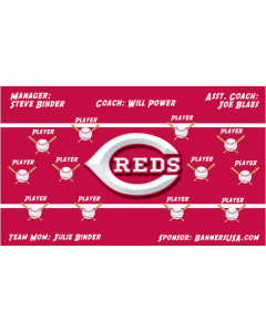 Reds Major League 13oz Vinyl Team Banner DIY Live Designer