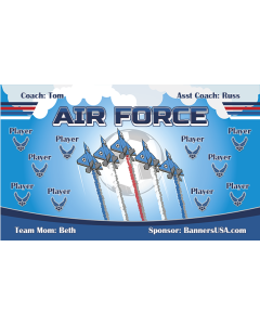Air Force Soccer 9oz Fabric Team Banner DIY Live Designer