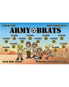 Army Brats Soccer 9oz Fabric Team Banner DIY Live Designer