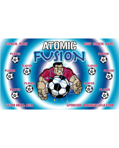 Atomic Fusion Soccer 9oz Fabric Team Banner DIY Live Designer