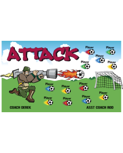 Attack Soccer 9oz Fabric Team Banner DIY Live Designer