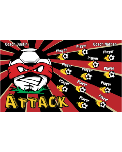 Attack Soccer 9oz Fabric Team Banner DIY Live Designer