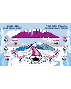 Avalanche Soccer 9oz Fabric Team Banner DIY Live Designer