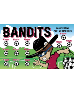 Bandits Soccer 9oz Fabric Team Banner DIY Live Designer