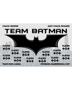 Team Batman Soccer 9oz Fabric Team Banner DIY Live Designer