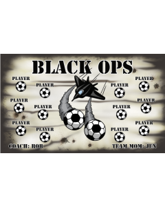 Black Ops Soccer 9oz Fabric Team Banner DIY Live Designer