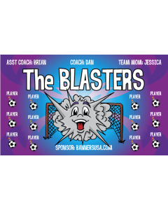 Blasters Soccer 9oz Fabric Team Banner DIY Live Designer