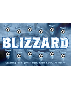 Blizzard Soccer 9oz Fabric Team Banner DIY Live Designer