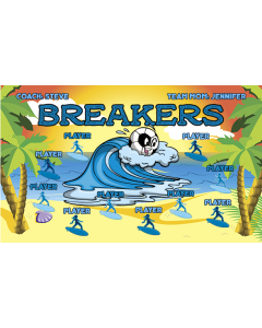 Breakers Soccer 9oz Fabric Team Banner DIY Live Designer