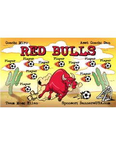 Red Bulls Soccer 9oz Fabric Team Banner DIY Live Designer