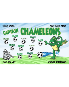 Captain Chameleons Soccer 9oz Fabric Team Banner DIY Live Designer