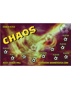 Chaos Soccer 9oz Fabric Team Banner DIY Live Designer