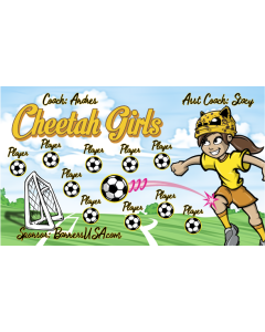 Cheetah Girls Soccer 9oz Fabric Team Banner DIY Live Designer