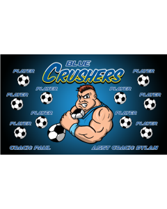 Blue Crushers Soccer 9oz Fabric Team Banner DIY Live Designer