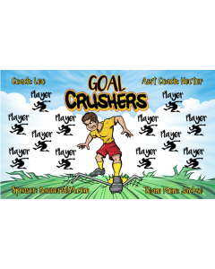 Goal Crushers Soccer 9oz Fabric Team Banner DIY Live Designer