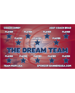 Dream Team Soccer 9oz Fabric Team Banner DIY Live Designer