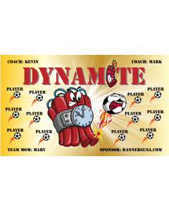 Dynamite Soccer 9oz Fabric Team Banner DIY Live Designer