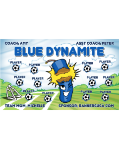 Blue Dynamite Soccer 9oz Fabric Team Banner DIY Live Designer