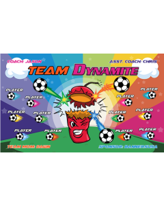 Team Dynamite Soccer 9oz Fabric Team Banner DIY Live Designer