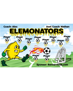 Elemonators Soccer 9oz Fabric Team Banner DIY Live Designer